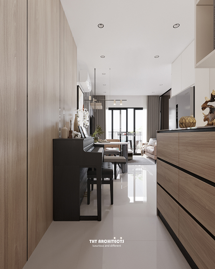 tht architects - Chung cư Lavita Charm - phòng khách bếp 05